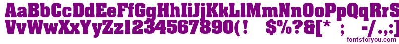 Czcionka Agaalenc – fioletowe czcionki