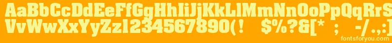 Agaalenc Font – Yellow Fonts on Orange Background