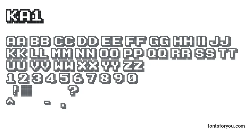 Ka1 Font – alphabet, numbers, special characters