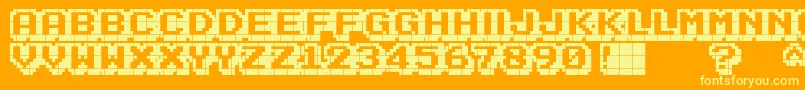 fuente Ka1 – Fuentes Amarillas Sobre Fondo Naranja