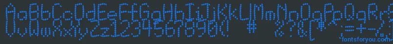 Matrixbuk Font – Blue Fonts on Black Background