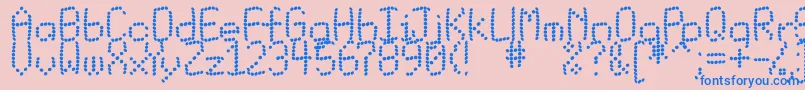 Matrixbuk Font – Blue Fonts on Pink Background