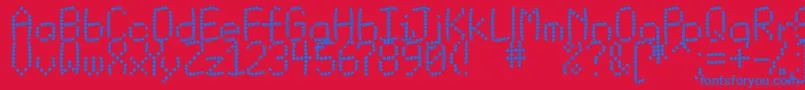Matrixbuk Font – Blue Fonts on Red Background