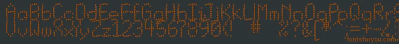 Matrixbuk Font – Brown Fonts on Black Background