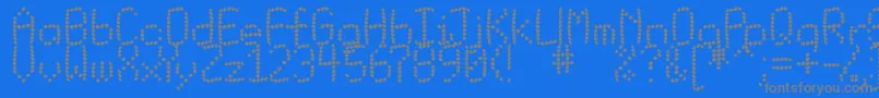 Matrixbuk Font – Gray Fonts on Blue Background