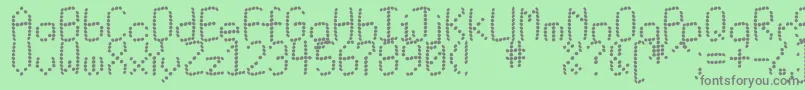 Matrixbuk Font – Gray Fonts on Green Background