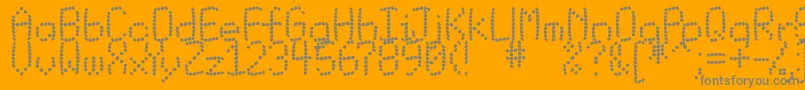 Matrixbuk Font – Gray Fonts on Orange Background