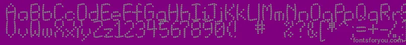 Matrixbuk Font – Gray Fonts on Purple Background