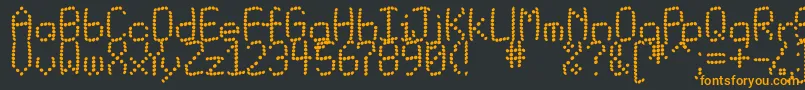 Matrixbuk Font – Orange Fonts on Black Background