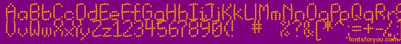 Matrixbuk Font – Orange Fonts on Purple Background