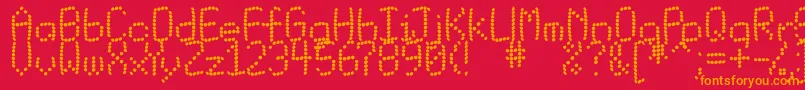 Matrixbuk Font – Orange Fonts on Red Background