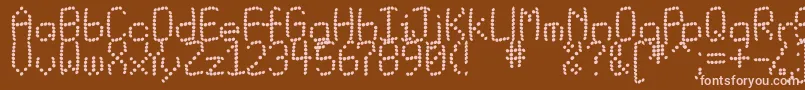 Matrixbuk Font – Pink Fonts on Brown Background