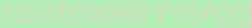 Matrixbuk Font – Pink Fonts on Green Background