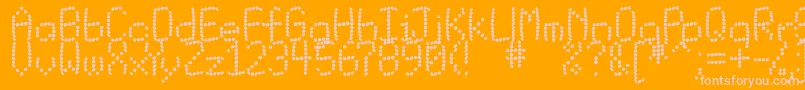 Matrixbuk Font – Pink Fonts on Orange Background