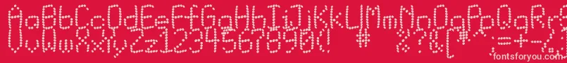 Matrixbuk Font – Pink Fonts on Red Background