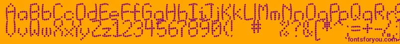 Matrixbuk Font – Purple Fonts on Orange Background