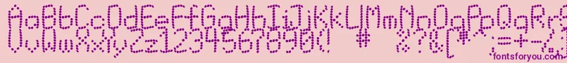 Matrixbuk Font – Purple Fonts on Pink Background