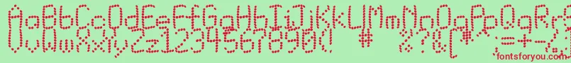 Matrixbuk Font – Red Fonts on Green Background