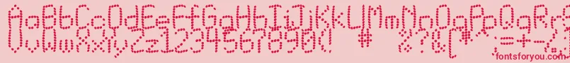 fuente Matrixbuk – Fuentes Rojas Sobre Fondo Rosa