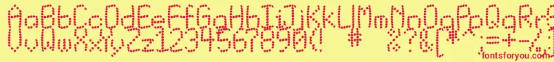 Matrixbuk Font – Red Fonts on Yellow Background
