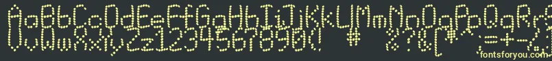 Matrixbuk Font – Yellow Fonts on Black Background