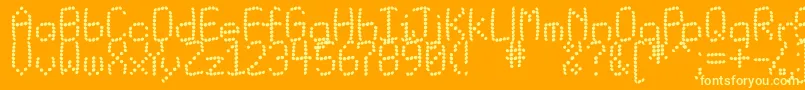 Matrixbuk Font – Yellow Fonts on Orange Background