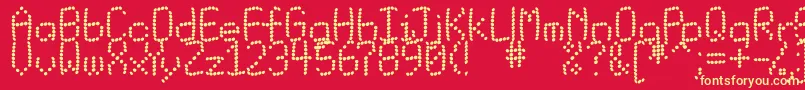 Matrixbuk Font – Yellow Fonts on Red Background
