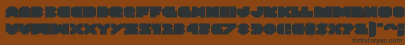 Vxrocketexpand Font – Black Fonts on Brown Background