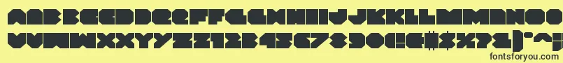 fuente Vxrocketexpand – Fuentes Negras Sobre Fondo Amarillo