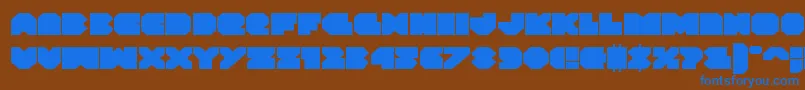 Vxrocketexpand Font – Blue Fonts on Brown Background