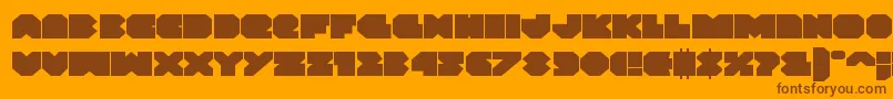 Vxrocketexpand Font – Brown Fonts on Orange Background