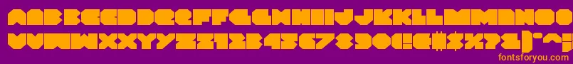 Vxrocketexpand Font – Orange Fonts on Purple Background