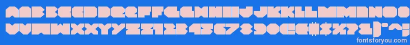 Vxrocketexpand-Schriftart – Rosa Schriften auf blauem Hintergrund