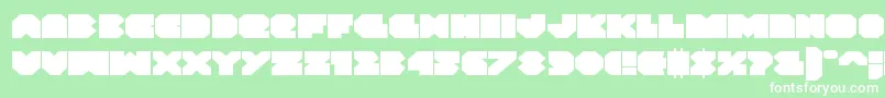 Vxrocketexpand-Schriftart – Weiße Schriften auf grünem Hintergrund