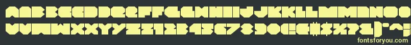 Шрифт Vxrocketexpand – жёлтые шрифты на чёрном фоне