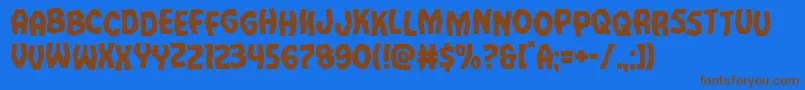 Vampirebridestag Font – Brown Fonts on Blue Background