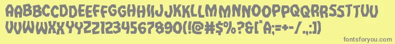 Vampirebridestag Font – Gray Fonts on Yellow Background