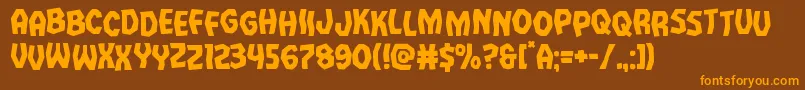 Vampirebridestag Font – Orange Fonts on Brown Background