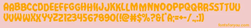 Vampirebridestag Font – Orange Fonts on Pink Background