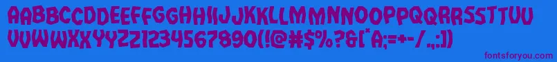 Vampirebridestag Font – Purple Fonts on Blue Background