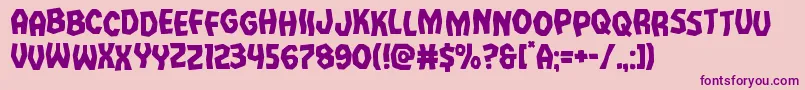 Vampirebridestag Font – Purple Fonts on Pink Background