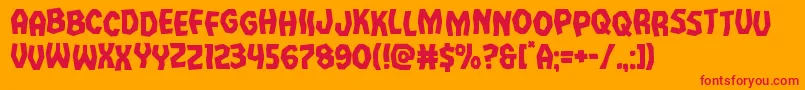 Vampirebridestag Font – Red Fonts on Orange Background