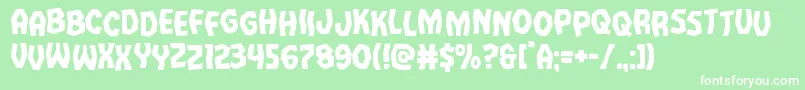 Vampirebridestag Font – White Fonts on Green Background