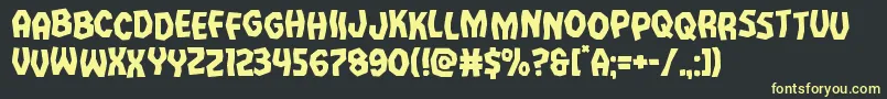 Vampirebridestag Font – Yellow Fonts on Black Background