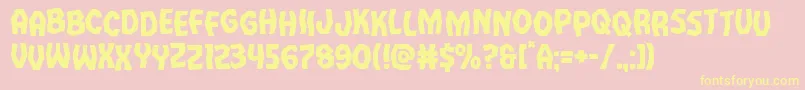 Vampirebridestag Font – Yellow Fonts on Pink Background