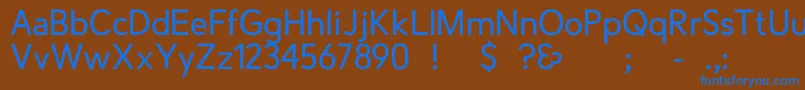 CrescentRegular Font – Blue Fonts on Brown Background