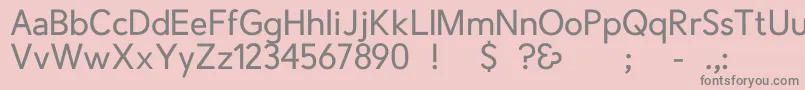フォントCrescentRegular – ピンクの背景に灰色の文字