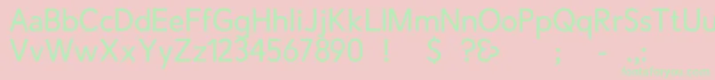 CrescentRegular Font – Green Fonts on Pink Background