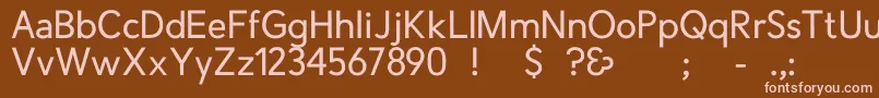 Police CrescentRegular – polices roses sur fond brun