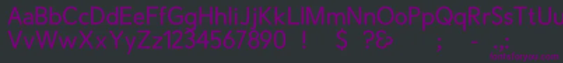 Czcionka CrescentRegular – fioletowe czcionki na czarnym tle